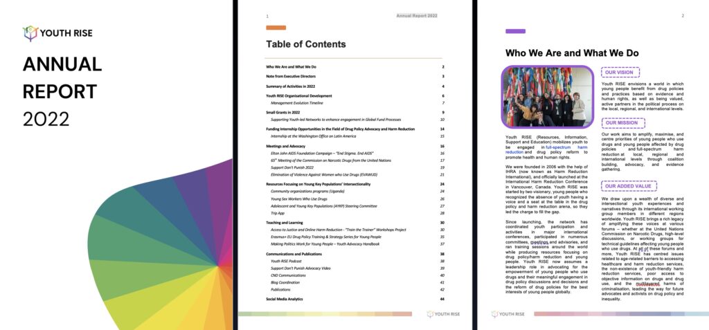 Youth RISE publishes 2022 Annual Report of Activities