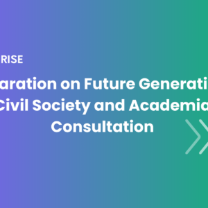 Declaration on Future Generations - Youth RISE's input