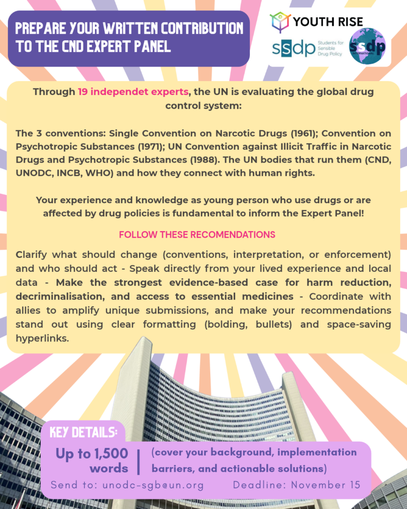Prepare your written contribution to the CND Expert Panel